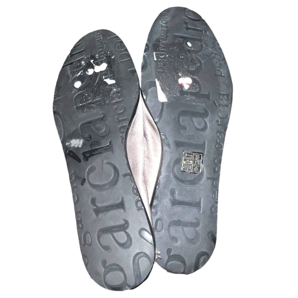 ▶️ Pedro Garcia Espana ◀️ Gray Silk Satan Raw Edge Slip On Flats 37.5 - Picture 12 of 16